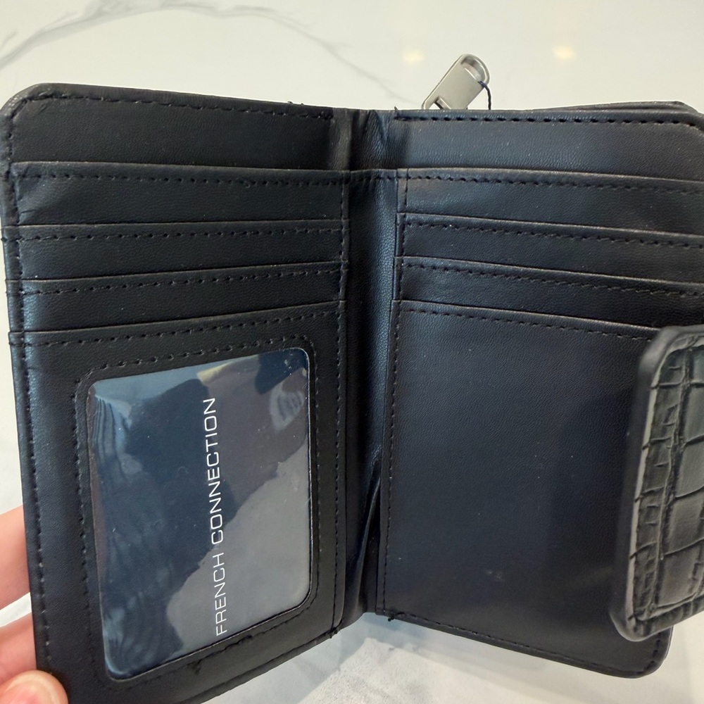 French Connection Black Croc-Pattern Wallet - Picture 4 of 5